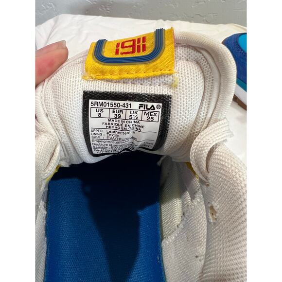 Fila Renno 1911 Atomic Blue/Red/Yellow Sneakers Women’s 8 (5RM01550-431) - Picture 8 of 12